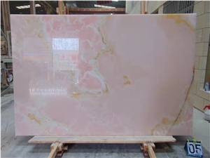 2021 Popular Pink Rosa Onyx Slab For Kitchen And Island
