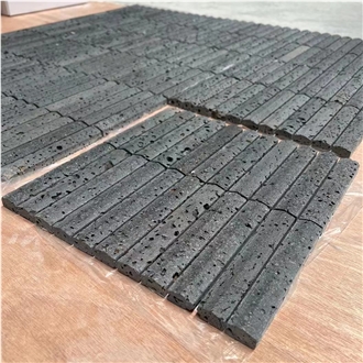 3D L Shaper Surface  Basalt   Wall Mosaic  For Decoration