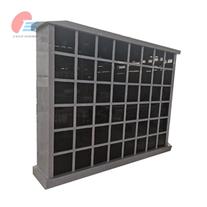 48 Niche Light Gray Granite Columbarium With Double Shutters