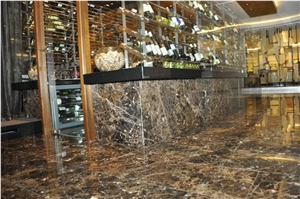 Absolute Black Granite- Dark Emperador Marble Bar Top