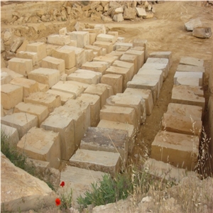 Afyon Yellow Travertine Blocks Turkey