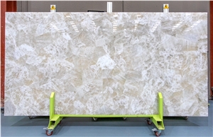 Beige Quartz Semiprecious Stone Slabs