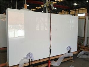 Best-Selling on Pure White Nano Crystallized Stone Slab