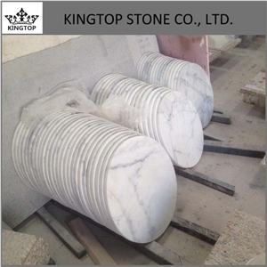 Bianca Carrara and Pietra Grey Table Tops,Counter with Plywood Backing