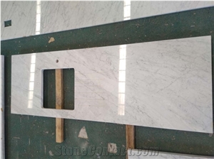 Bianco Carrara White Marble Kitchen Countertops