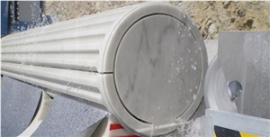 Bianco P Marble Columns, White Italy Marble Columns