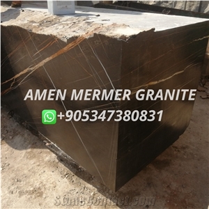 Black Aziza Marble Blocks, Sahara Black Marble Blocks