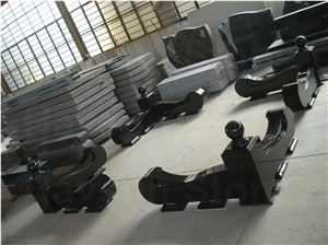 Black Monumental Border/Works/Kerbs/Plinth Grave Accessories Graveyard Products