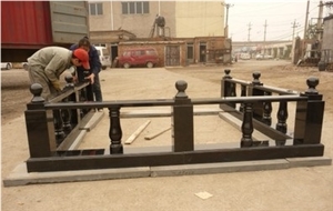 Black Stone,Shanxi Black Granite Monument Border,Graveyard Border is Made Of Shanxi Black Granite, Quarried in China