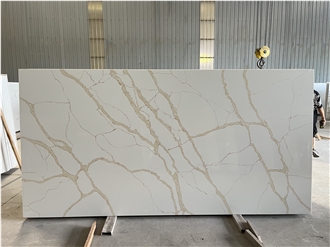 Calacatta Gold White Quartz Slabs Artificial Stone Slab