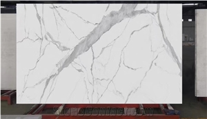 Calacatta White Nano Stone Crystallized Glass Stones Slabs