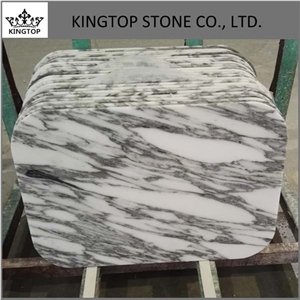 Carrara Marble Round Table Top,Coffee Bar