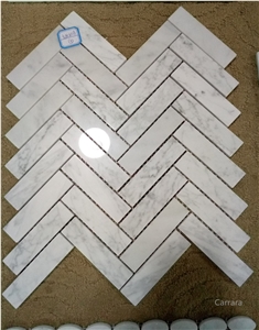 Carrara White Marble Mosaic Tile Bathroom Wall Mosaic Kitchen Mosaic