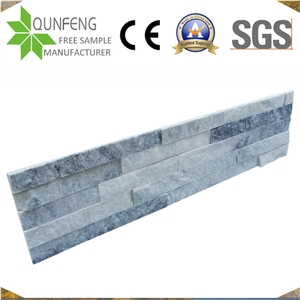 China Natural Grey Stacked Stone Quartzite Wall Cladding