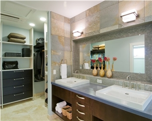 China-White-Gold-Quartz Tiles