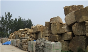 China Yellow Sandstone Block
