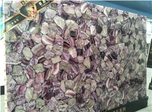 Chinese Agate Purple Semiprecious Stone,Gemstone Tiles,Backdrop Stone