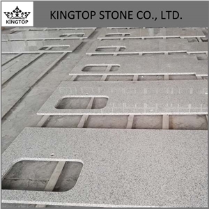 Chinese G655,Tongan White Granite Prefab Kitchen Countertop,Islands Top