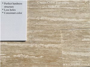 Cream Color Travertine Vein Cut