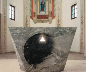 Cristallina Tigrato Marrone Marble Funerary Sculpture