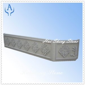 Custom Design Grey Granite Garden Fence, Grey Granite