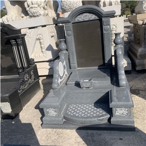 Custom Made G654 Granite Asian Gravestone, Japanese Headstone