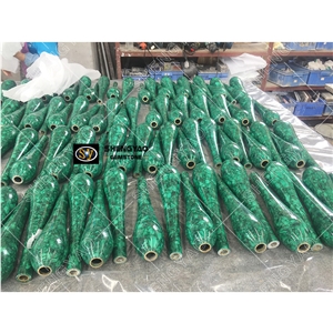 Custom Malachite Green Banister Accessories