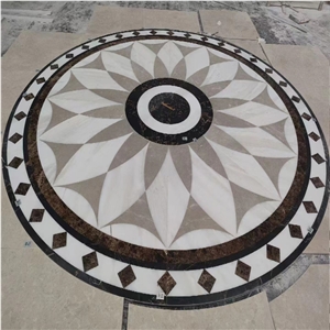Customized Marble Floor Round Medallion  Pattern Design