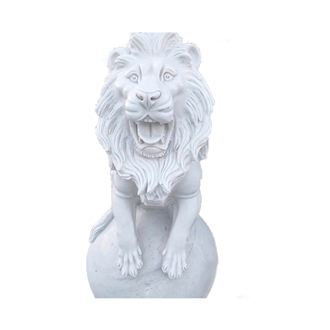 Customized Size Nature White Marble Lion For Sale Sculpture