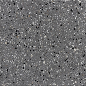 Dark Grey Terrazzo Tiles, Artificial Stone Tiles, Tt001u
