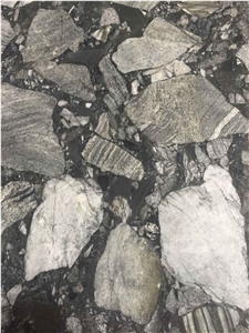 Dragonglass Terrazzo Looking Granite Slab