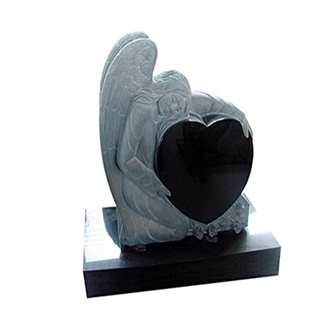 Factory Price Western Style Black Granite Tombstone