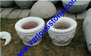 Flower Pot, Planters, G341 ,383 ,350 Grey Granite Flower Pot