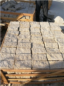 G682 Granite Brick Cube Stone Paver,Sun Golden Cobblestone