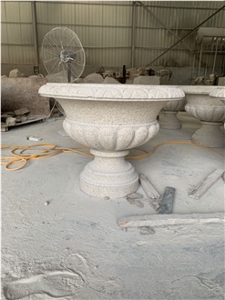 G682 Yellow Granite Flower Pots For Garden