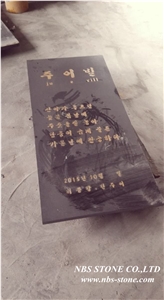 G684 Black Granite Tombstone,Fuding Black Granite
