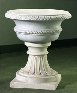Garden Vases Flower Pot, White Marble Pot