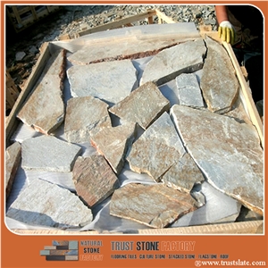 Golden Beige Color Quartzite Random Flagstones, Pool Surrounding Irregular Flagstone Pavers, Garden Flagstone Patio Pavers