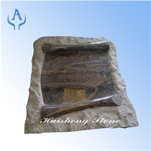 Granite Book, Himalaya Blue Granite Slant Grave