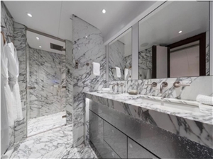 Green Arabescato Marble Vanity Countertop