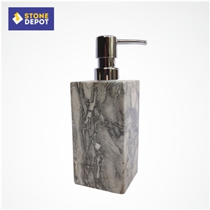 Grey Marble Bathroom Soap Dispenser