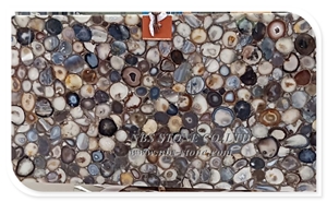 Grey Semiprecious Stone for Countertop Large Agate