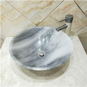 Gucci Grey Marble Bathroom Sink Round Basin