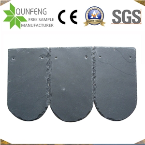 Half Round Shape Black Roof Tiles For Roof Coating
