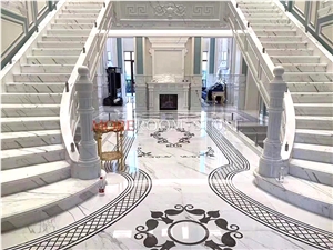 High End Hotel Project Marble Flooring Medallions
