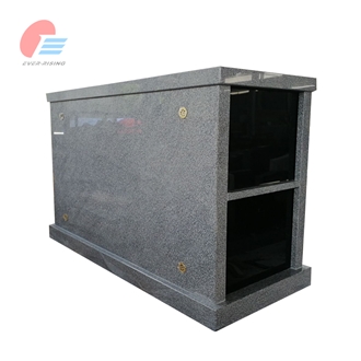Imperial Grey Barre Gray Granite 2 Crypt Double Mausoleum