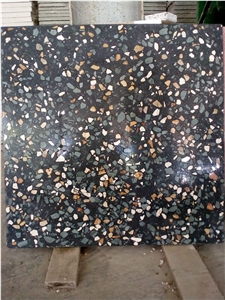 Indonesia Black Terrazzo Floor Tiles