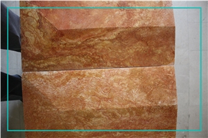 Iran Red Travertine Wall Coping Stone, Pier Caps