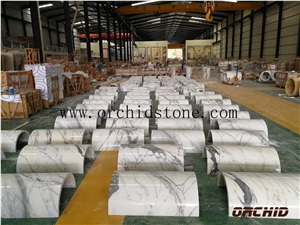 Italian Bianca Statuario Marble Porch Column,Pillars