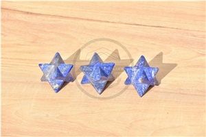 Lapis Lazuli Stone Merkaba Star